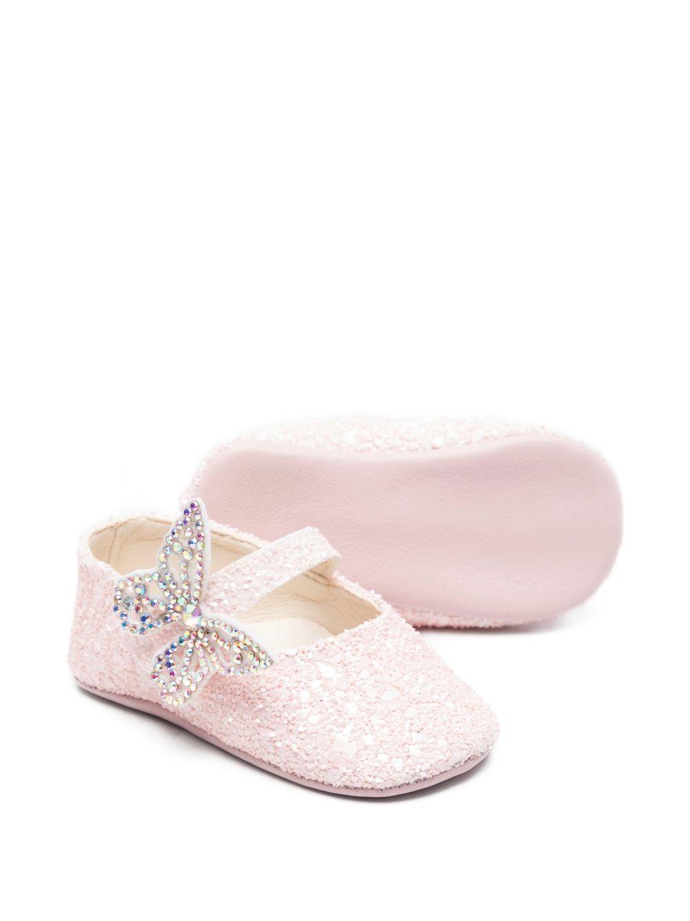 Ballerine per neonata BabyWalker rosa con farfalle PB1658 PINK BABYWALKER 