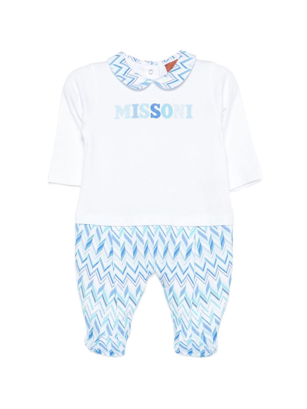 Tutina per neonato Missoni Kids multicolore con motivo a zig zag MYB510 Z3674 600AZ MISSONI KIDS 