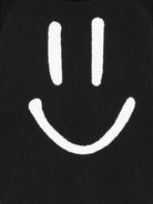 Felpa Mike per bambino Molo nera con stampa smile sul davanti 6S26J201 0099 MOLO 