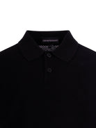 T-shirt per bambino Emporio Armani Kids blu con colletto stile polo EB001222 AF23412 UB118 EMPORIO ARMANI KIDS 