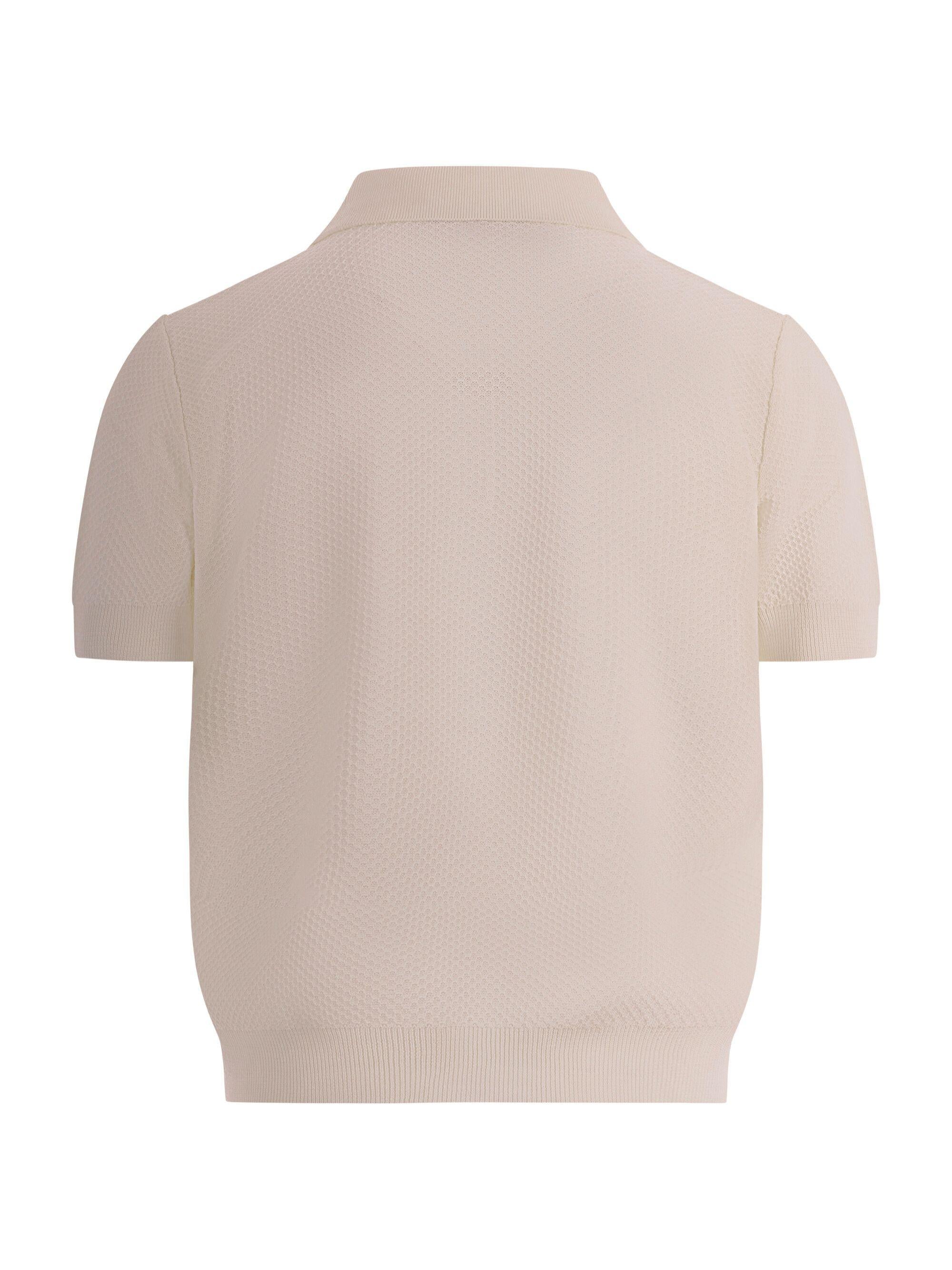 T-shirt per bambino Emporio Armani Kids beige con texture traforata EB001222 AF23412 U0007 EMPORIO ARMANI KIDS 