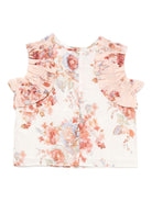 T-shirt Awaken per bambina Zimmermann Kids rosa con stampa floreale 5943TR S261 ZIMMERMANN KIDS 