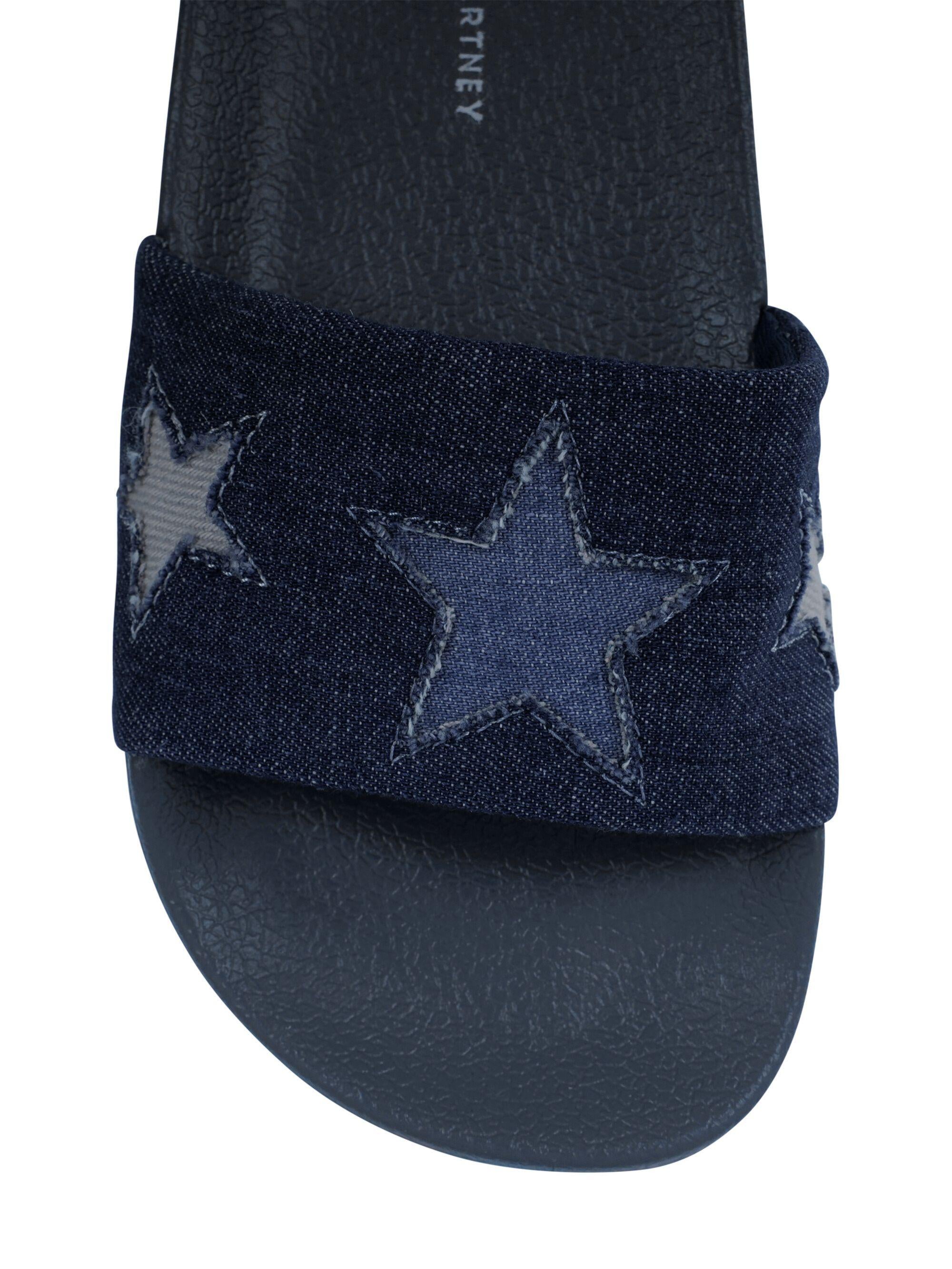 Ciabatte per bambina Stella McCartney blu con motivo a stelle TY0C06 Z3624 999 STELLA McCARTNEY KIDS 