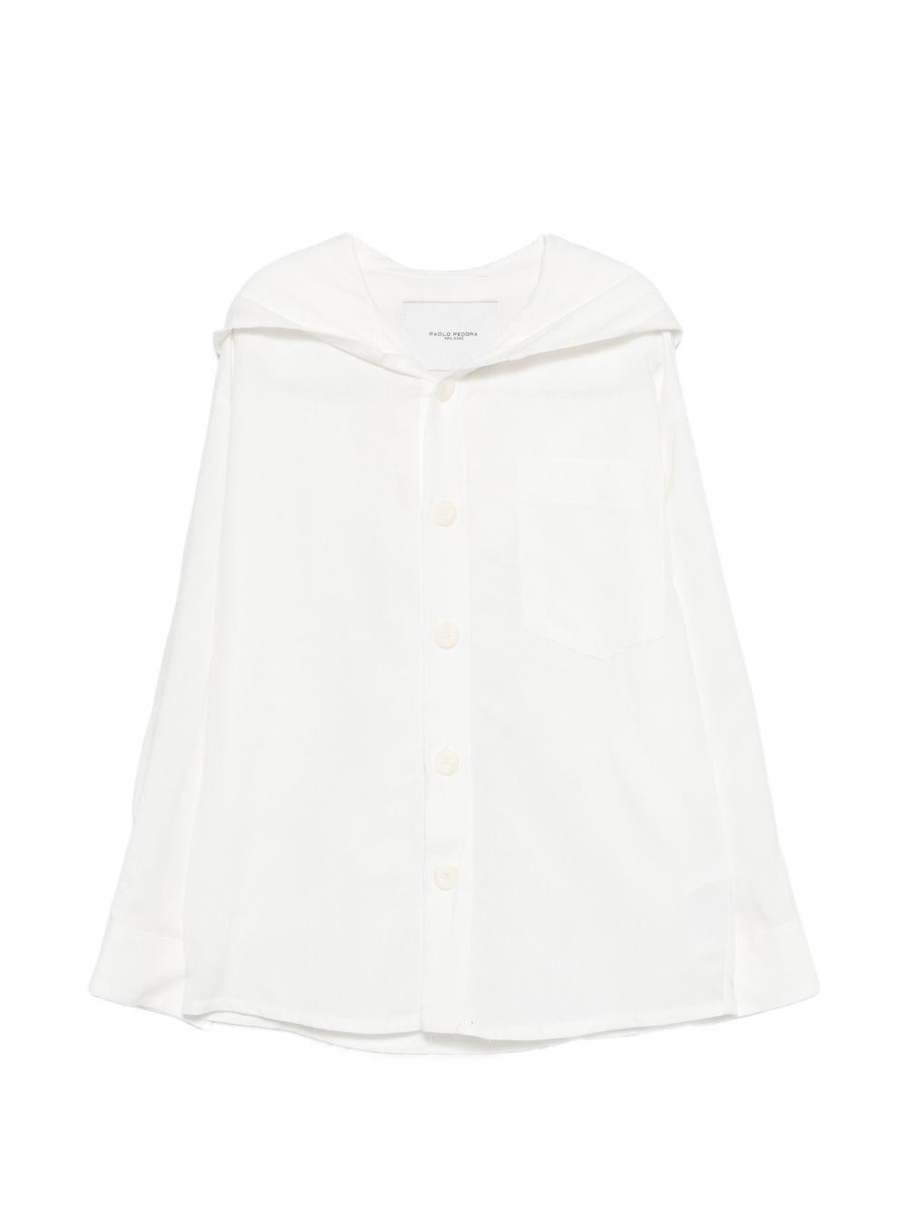 Camicia per bambino Paolo Pecora Kids bianca con cappuccio PP4216 GESSO PAOLO PECORA KIDS 
