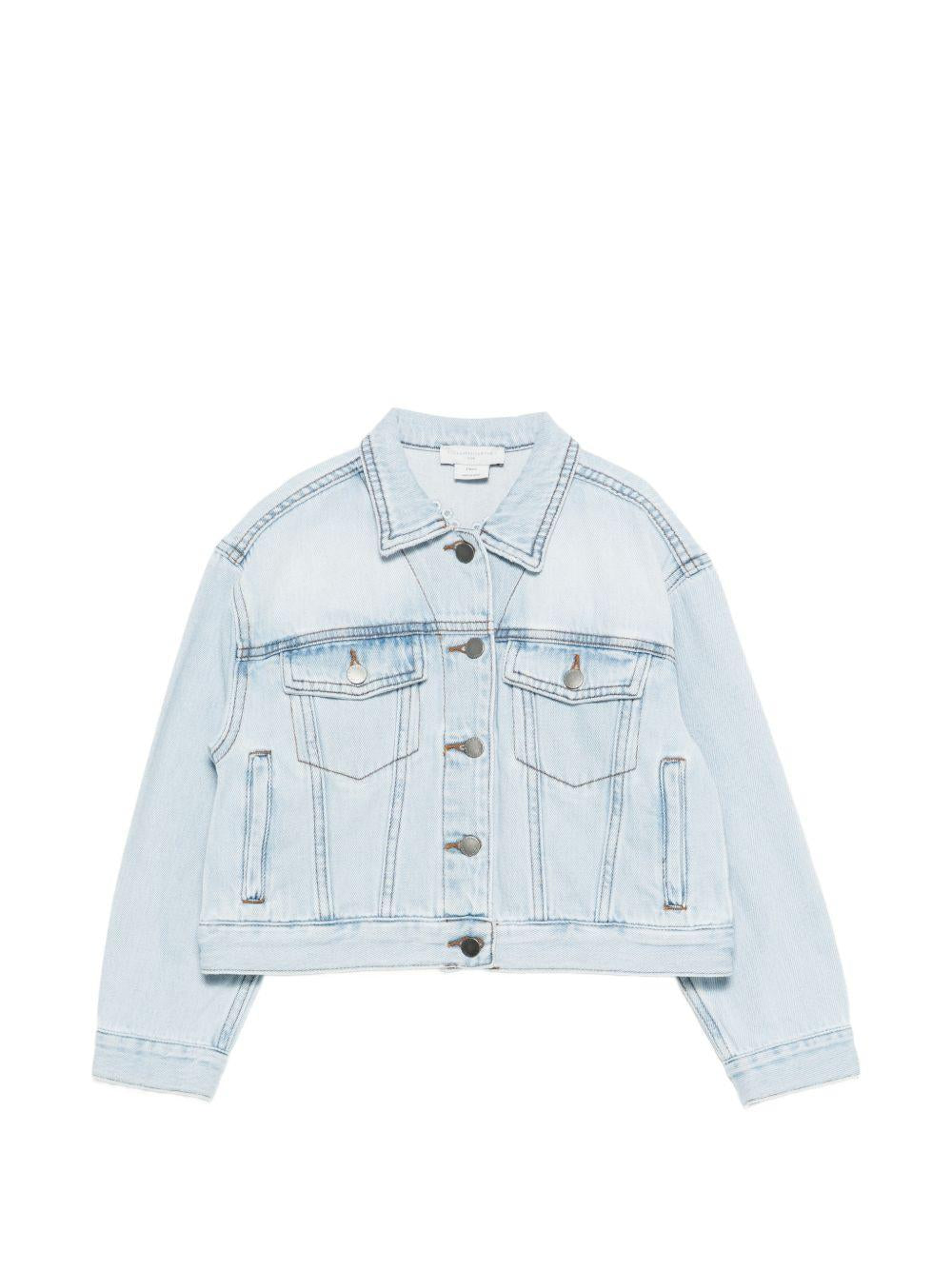 Giacca per bambina Stella McCartney Kids in denim con applicazione TY2A67 Z0746 600 STELLA McCARTNEY KIDS 