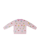 Cardigan per neonata Stella McCartney Kids rosa con ricamo fiori TY9130 Z2423 51Z STELLA McCARTNEY KIDS 