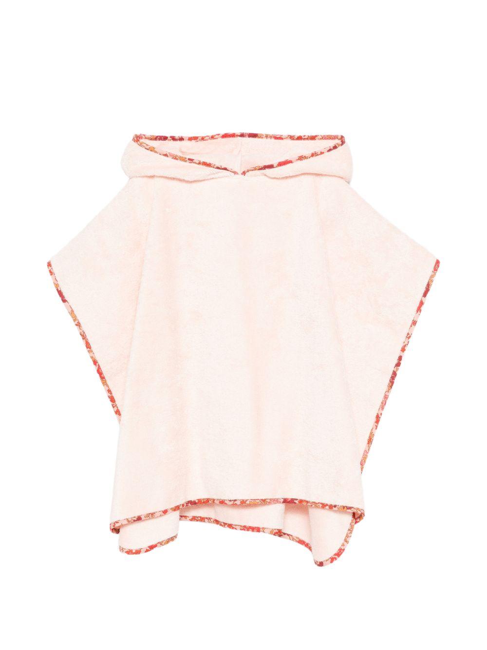 Accappatoio per bambina Bonpoint rosa con rifinitura a fiori S06GACK00001 021A BONPOINT 