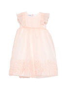 Abito per bambina Mi Mi Sol rosa con ruches e ricami MFAB771LUTS1117 SAL MIMISOL 