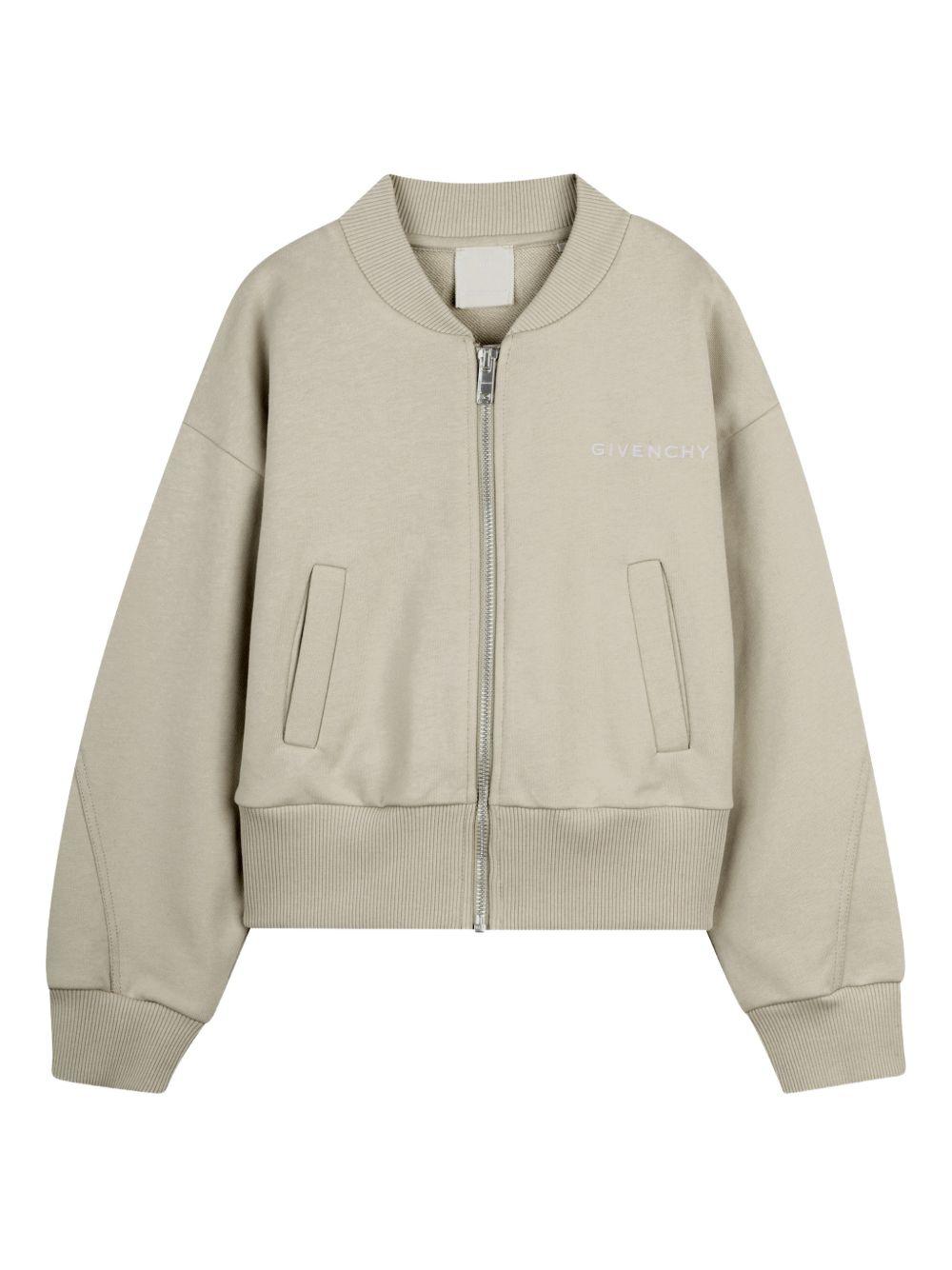 Bomber per bambino Givenchy Kids beige con zip H31143 192 GIVENCHY KIDS 