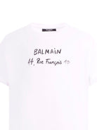T-shirt per bambino Balmain Kids bianca con logo sul davanti BY8B11 Z3672 100NE BALMAIN KIDS 