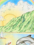 Camicia da bambino Casablanca Kids blu con stampa grafica KSP26SH18002 ALOHA CASABLANCA KIDS 