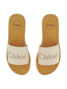 Sandali per bambina Chloé Kids Woody bianchi con logo C20881 117 CHLOE' KIDS 
