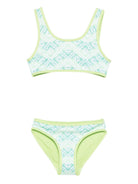 Bikini per bambina Casablanca Kids multicolor con finiture a contrasto KSP26SWM06101 WAVY MONOGRAM CASABLANCA KIDS 