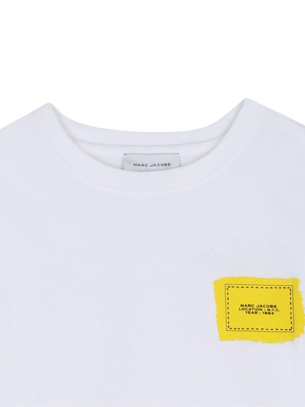 T-shirt per bambino The Marc Jacobs Kids bianca con stampa grafica sul retro W60761 10P THE MARC JACOBS KIDS 