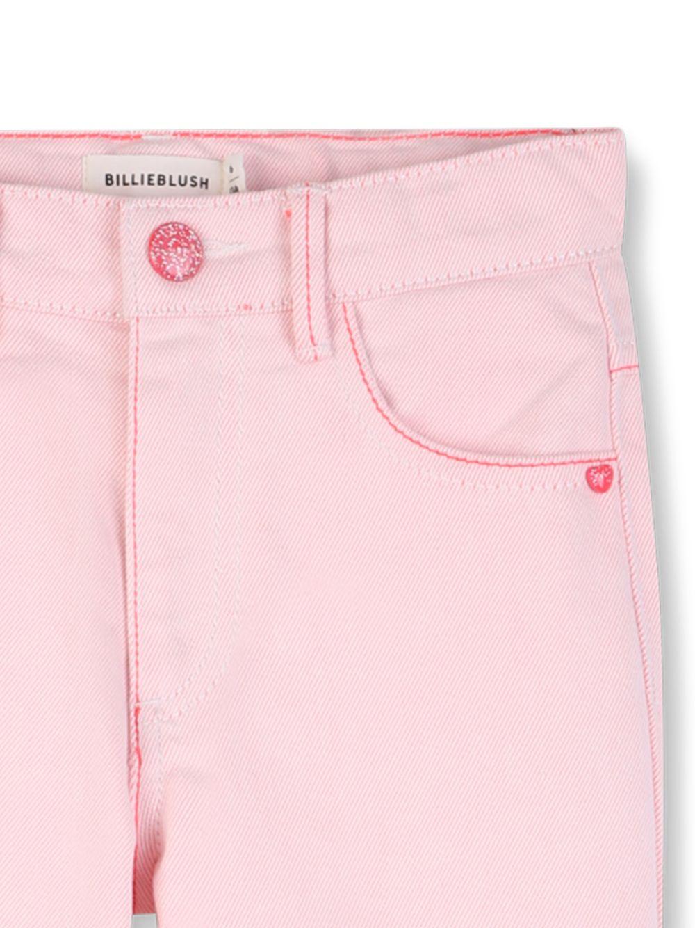 Pantaloni per bambina Billieblush rosa con tasche in paillettes U21846 S51 BILLIEBLUSH 