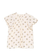 Abito per neonata Bonpoint beige con stampa a fiori all-over S06XDRW00009 503 BONPOINT 