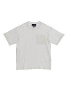 T-shirt per bambino Emporio Armani Kids bianca con tasca applicata sul petto EB001318 AF21808 U0003 EMPORIO ARMANI KIDS 