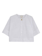 Camicia per bambina Givenchy Kids bianca a maniche corte con bottoni H31220 10P GIVENCHY KIDS 