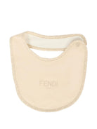 Bavaglini per neonati Fendi Kids beige con motivo con logo FF BUJ307 ST8 F19J5 FENDI KIDS 