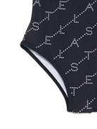 Costume per bambina Stella McCartney Kids nero con stampa logo all-over TYCA09 Z3479 930BC STELLA McCARTNEY KIDS 