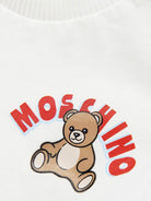 T-shirt per neonati Moschino Kids bianca con logo sul davanti MZM047LAA01 10063 MOSCHINO KIDS 