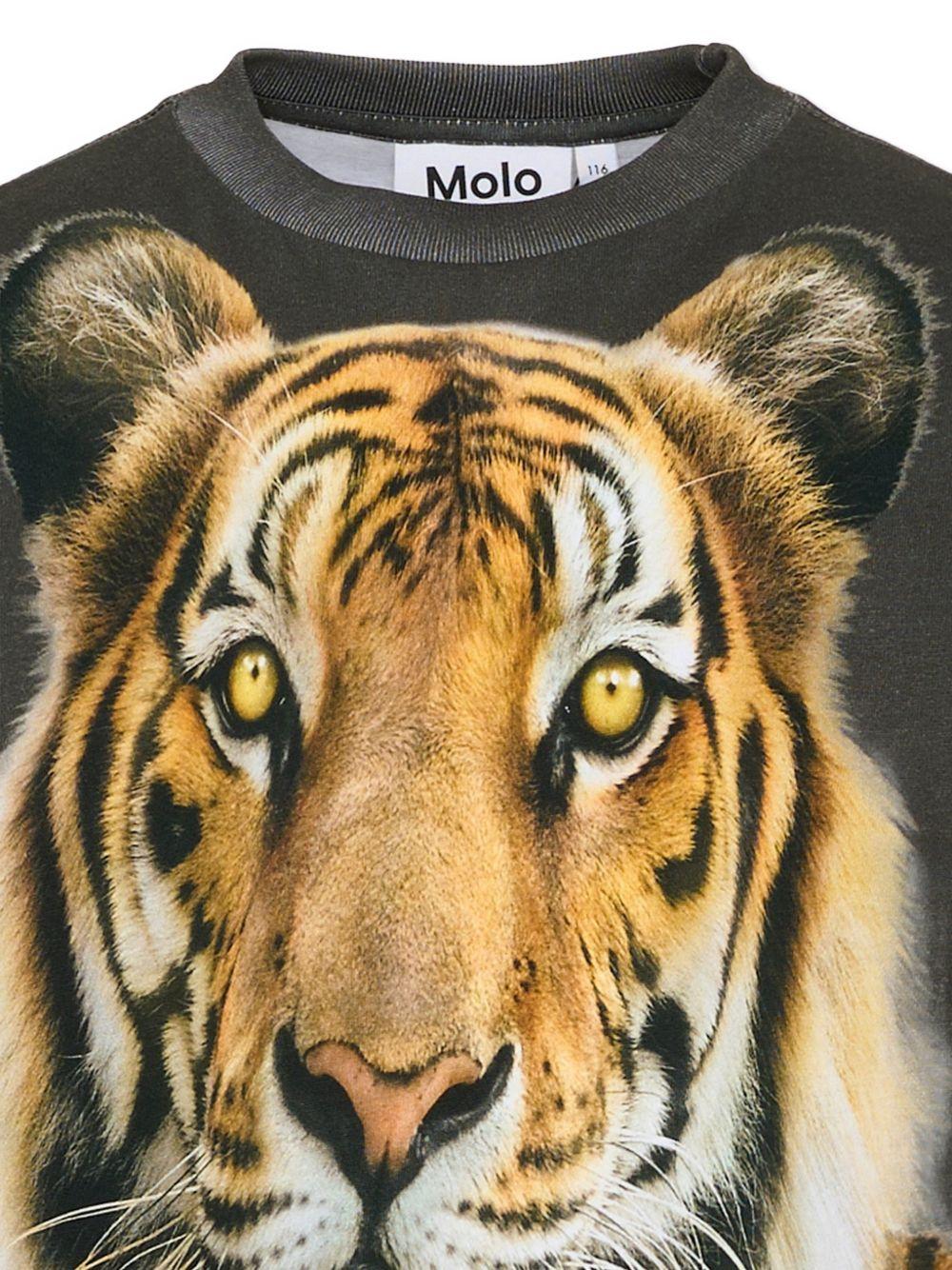 T-shirt per bambino Molo multicolor con stampa tigre 1S26A405 9875 MOLO 