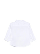 Camicia per neonato Moschino Kids bianca con Teddy Bear ricamato sul davanti MUC01NLNE06 10101 MOSCHINO KIDS 