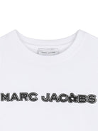 T-shirt per bambina The Marc Jacobs Kids bianco con bordo a fiori W60741 10P THE MARC JACOBS KIDS 