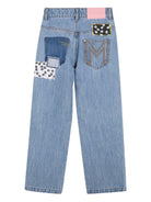 Jeans per bambina The Marc Jacobs Kids denim con toppe decorative W60728 Z10 THE MARC JACOBS KIDS 