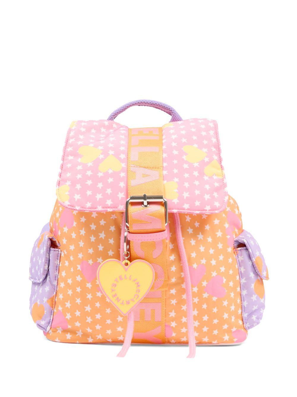 Zaino per bambina Stella McCartney Kids rosa con stampa a stelle all-over TY0A18 Z3616 51UMC STELLA McCARTNEY KIDS 