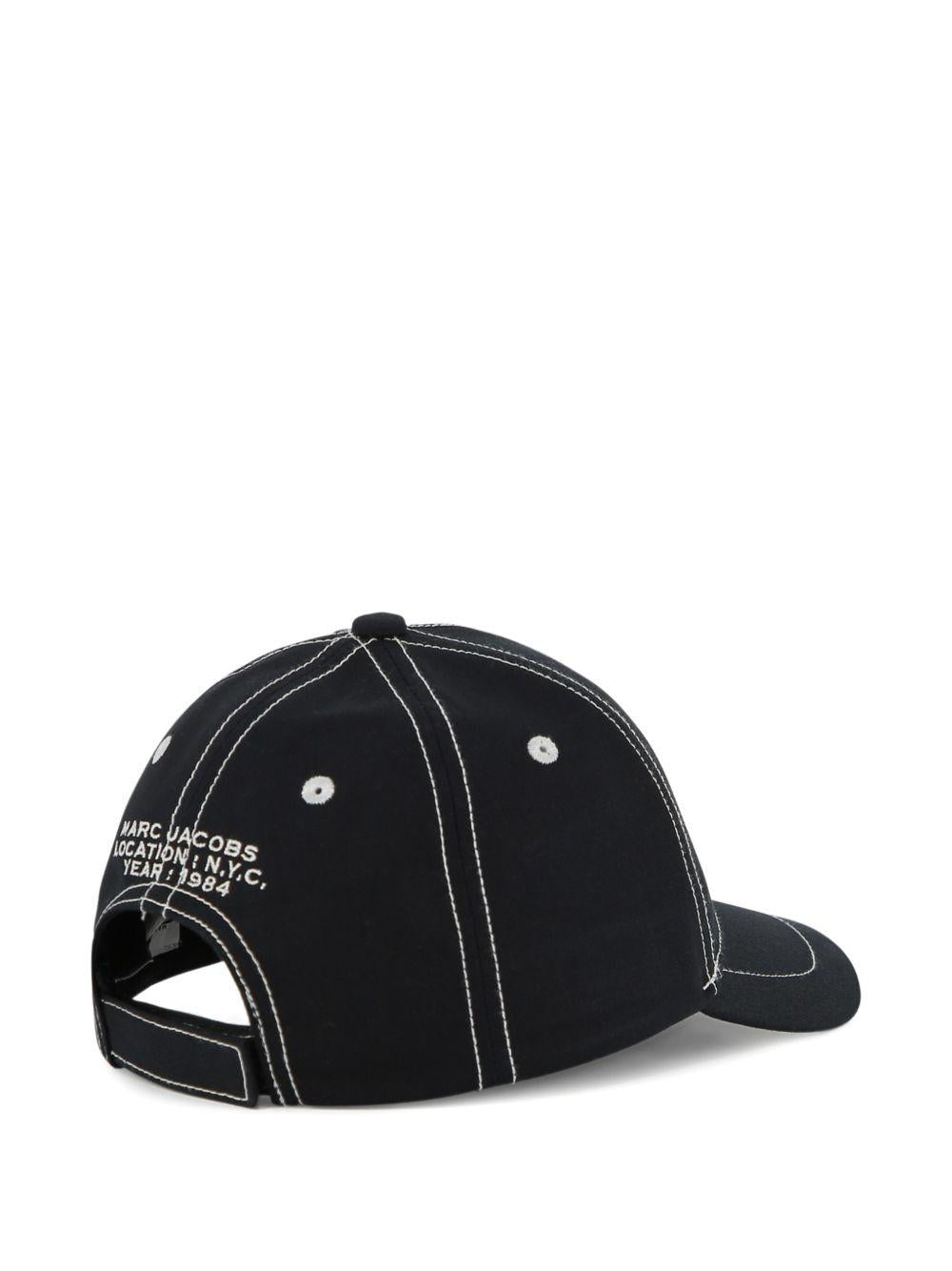 Cappello da baseball per bambino The Marc Jacobs Kids nero con logo ricamato sul davanti W60844 09B THE MARC JACOBS KIDS 