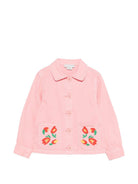 Giacca per bambina Stella McCartney Kids rosa con ricamo a fiori TY2A57 Z0156 509 STELLA McCARTNEY KIDS 