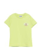 T-shirt per bambini Moschino Kids verde con stampa Teddy Bear HWM058LAA01 30355 MOSCHINO KIDS 