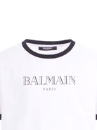 T-shirt per bambino Balmain Kids bianca con dettagli a contrasto BY8P41 Z3672 100NE BALMAIN KIDS 