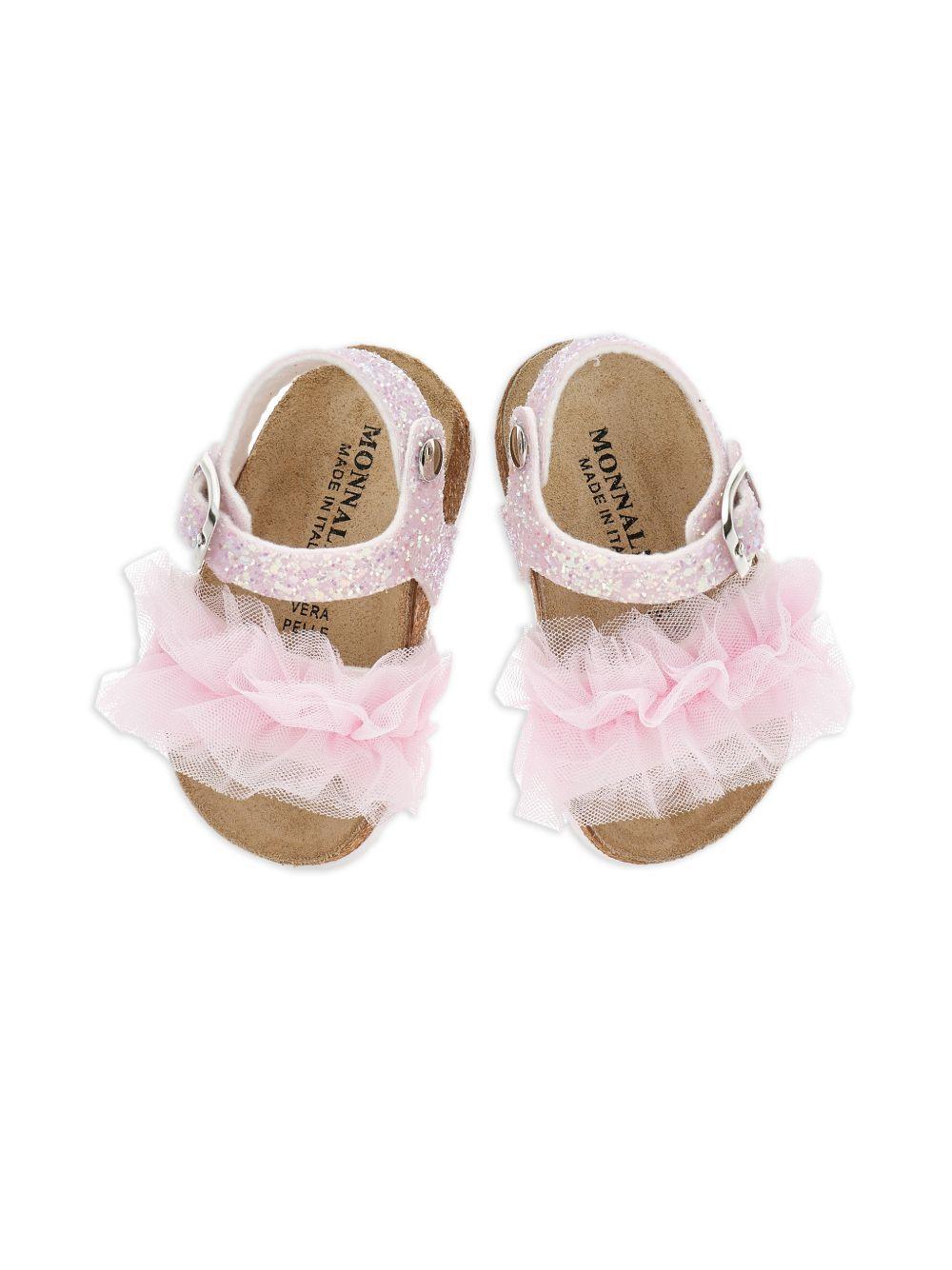 Sandali per bambina Monnalisa rosa con ruches 83G011 7708 0090 MONNALISA 