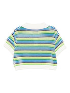 T-shirt per bambina Casablanca Kids multicolor con colletto polo KSP26KW136301 STRIPE CASABLANCA KIDS 