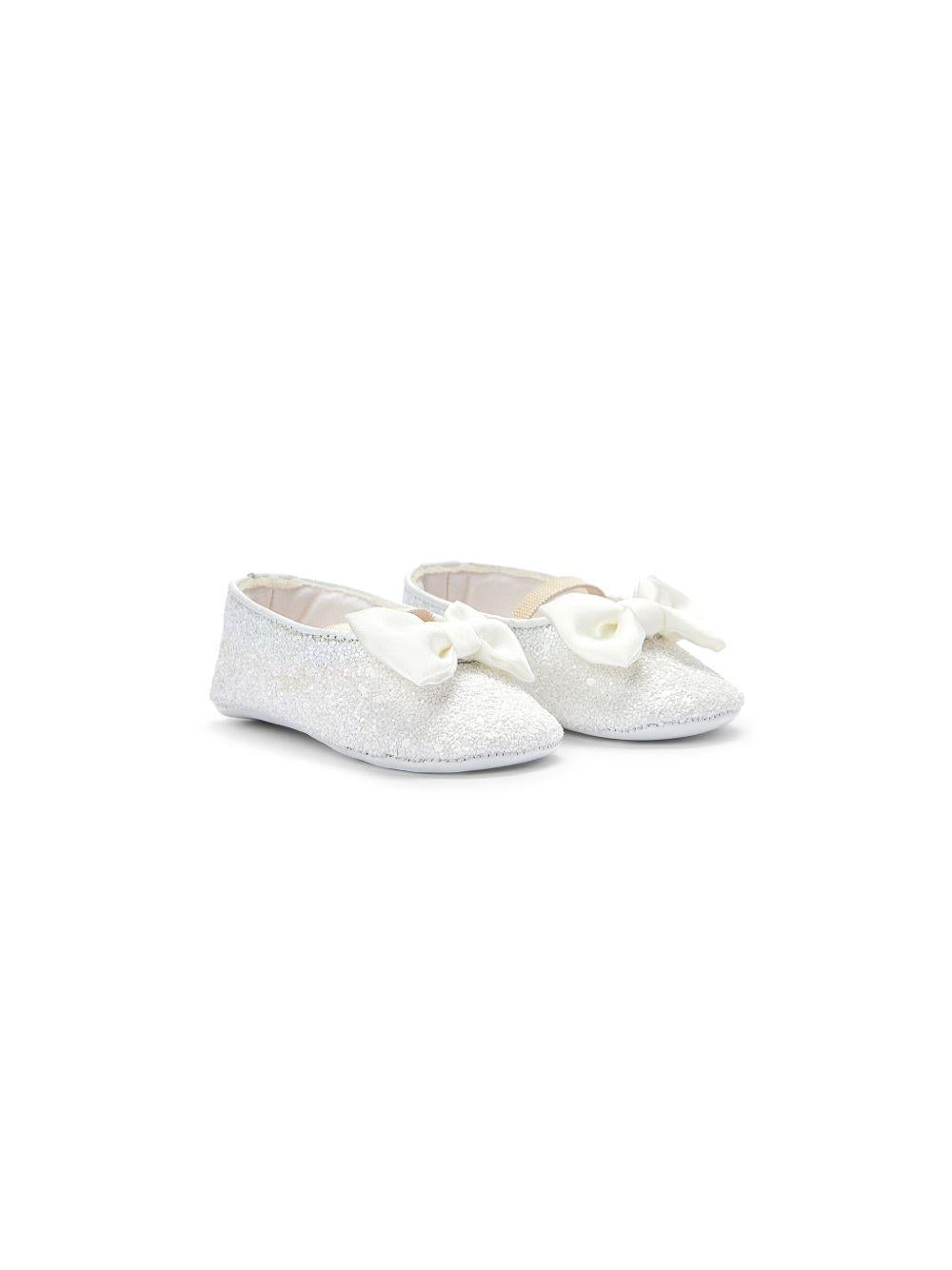 Ballerine per neonata BabyWalker bianco con glitter con fiocco PB1645 WHITE BABYWALKER 