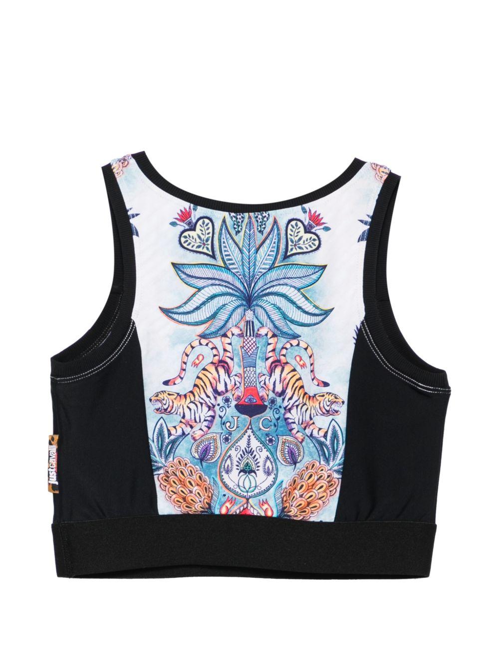 Canotta per bambina Just Cavalli Kids Little Rogue multicolore con stampa JGP26247TO TR.GARDEN JUST CAVALLI KIDS 