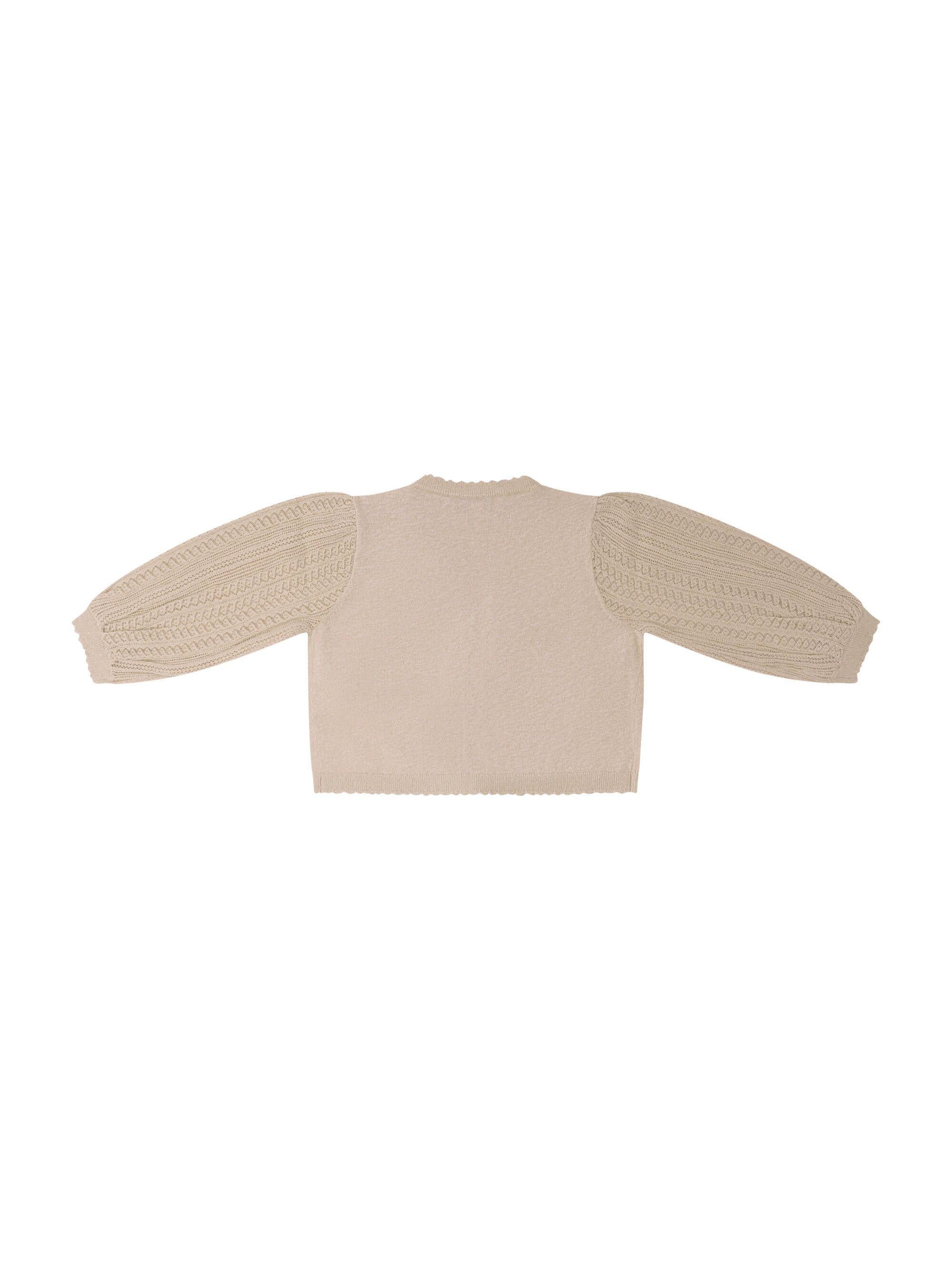 Cardigan per neonata Emporio Armani Kids beige con trama lavorata a maglia EG000780 AF22791 U0007 EMPORIO ARMANI KIDS 