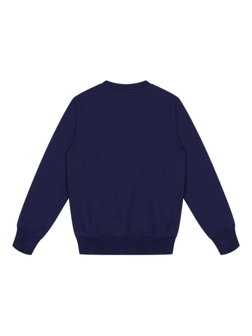 Felpa per bambino Moschino Kids blu con motivo Teddy Bear HNF08VLCA60 40016 MOSCHINO KIDS 