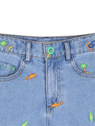 Shorts per bambino Billieblush blu con ricamo U21721 Z18 BILLIEBLUSH 