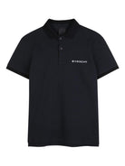 T-shirt per bambino Givenchy Kids nera con colletto stile polo H31121 09B GIVENCHY KIDS 