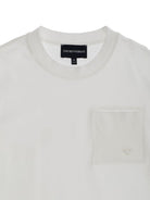 T-shirt per bambino Emporio Armani Kids bianca con tasca applicata sul petto EB001318 AF21808 U0003 EMPORIO ARMANI KIDS 