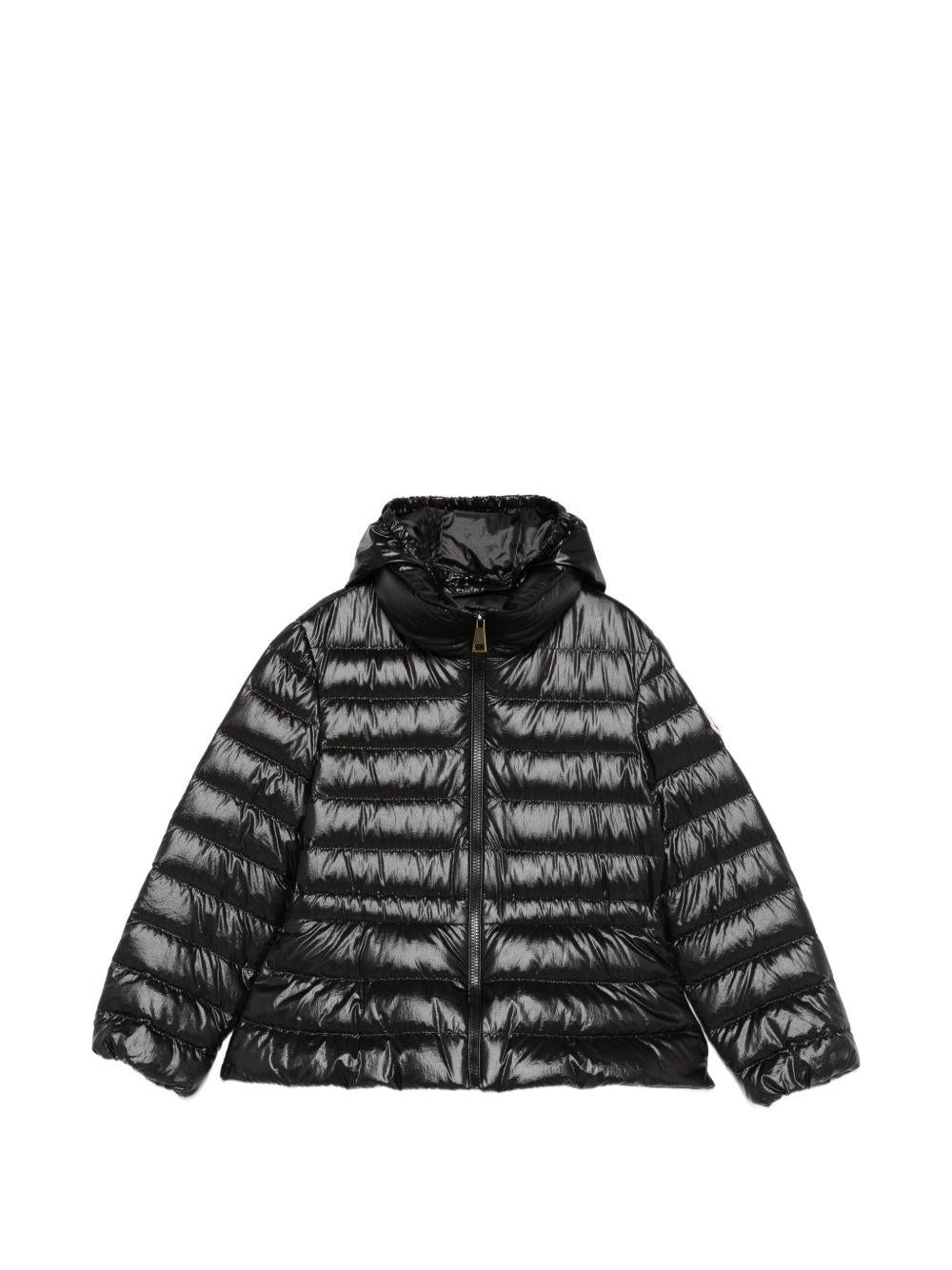 Giubbino per bambina Moncler Enfant nero con design trapuntato L19541A00015597QN 999 MONCLER ENFANT 
