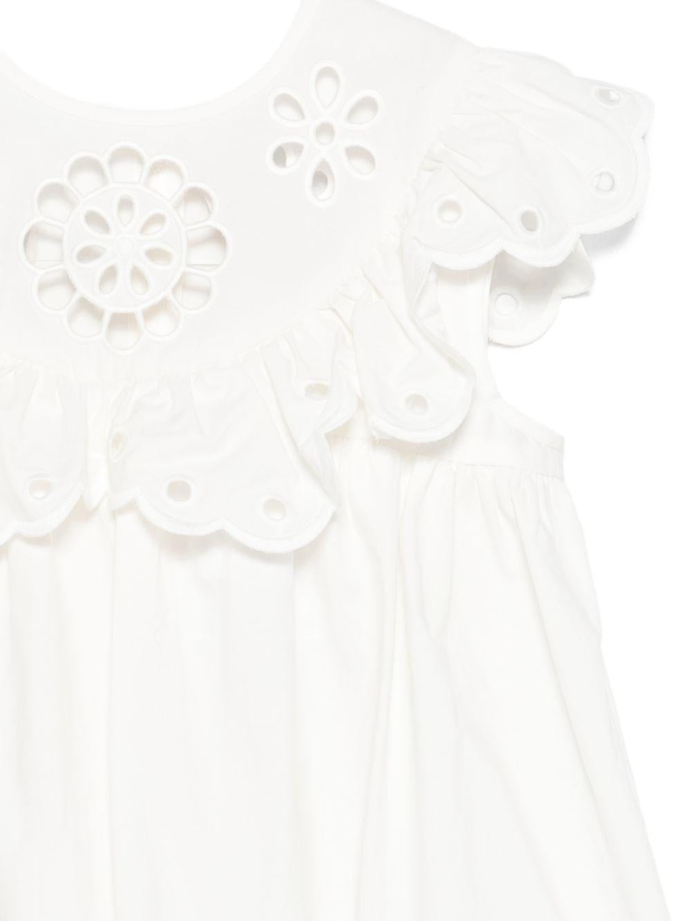 Abito per bambina Zimmermann Kids bianco con dettaglio floreale 5864DR S261 ZIMMERMANN KIDS 