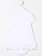 Abito per neonata POLO RALPH LAUREN KIDS bianco in cotone con ricamo 310676237 002 Ralph Lauren kids 
