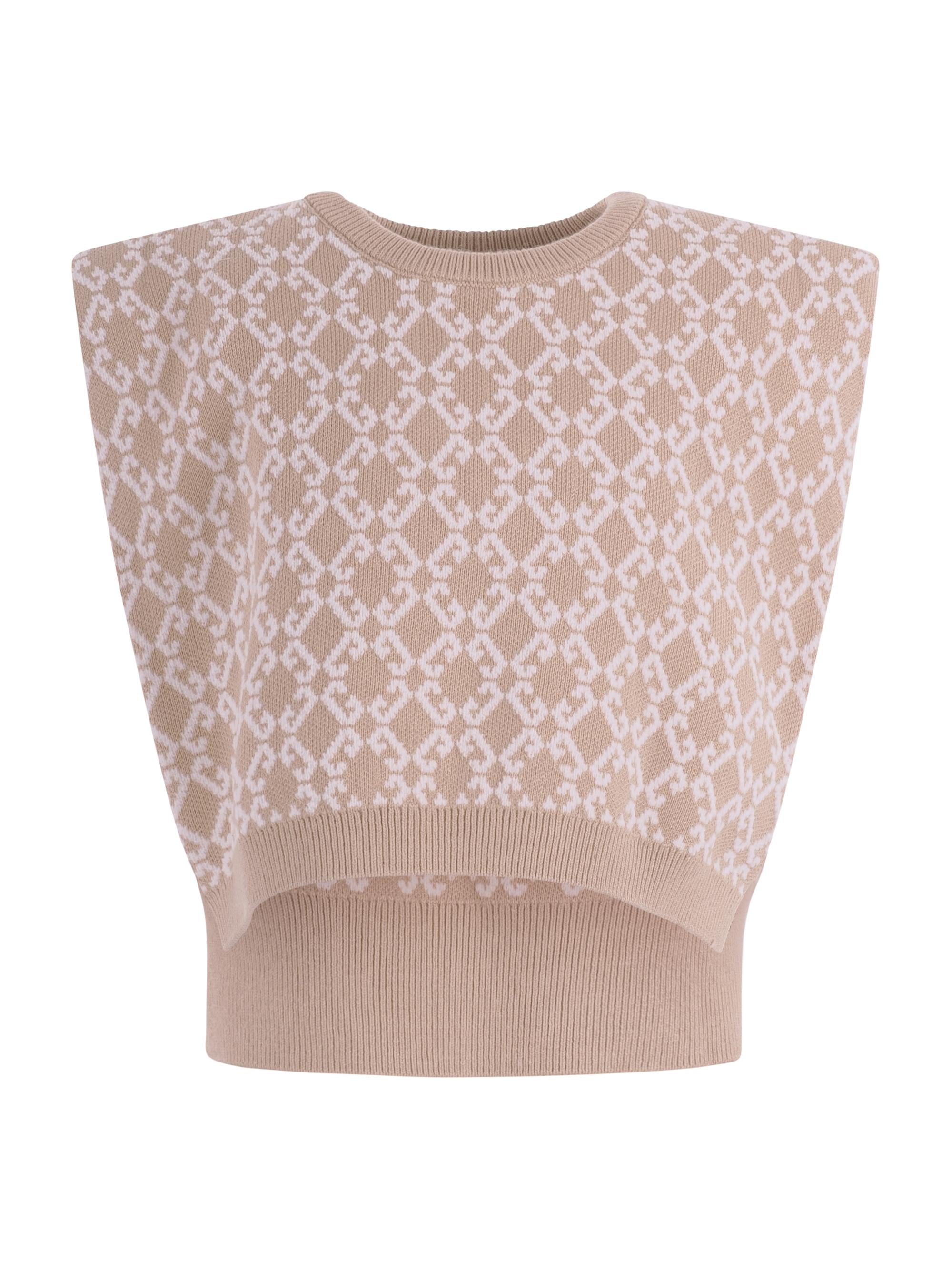 Completo top e gonna per bambina Givenchy Kids beige con motivo intarsiato H31026 20P GIVENCHY KIDS 