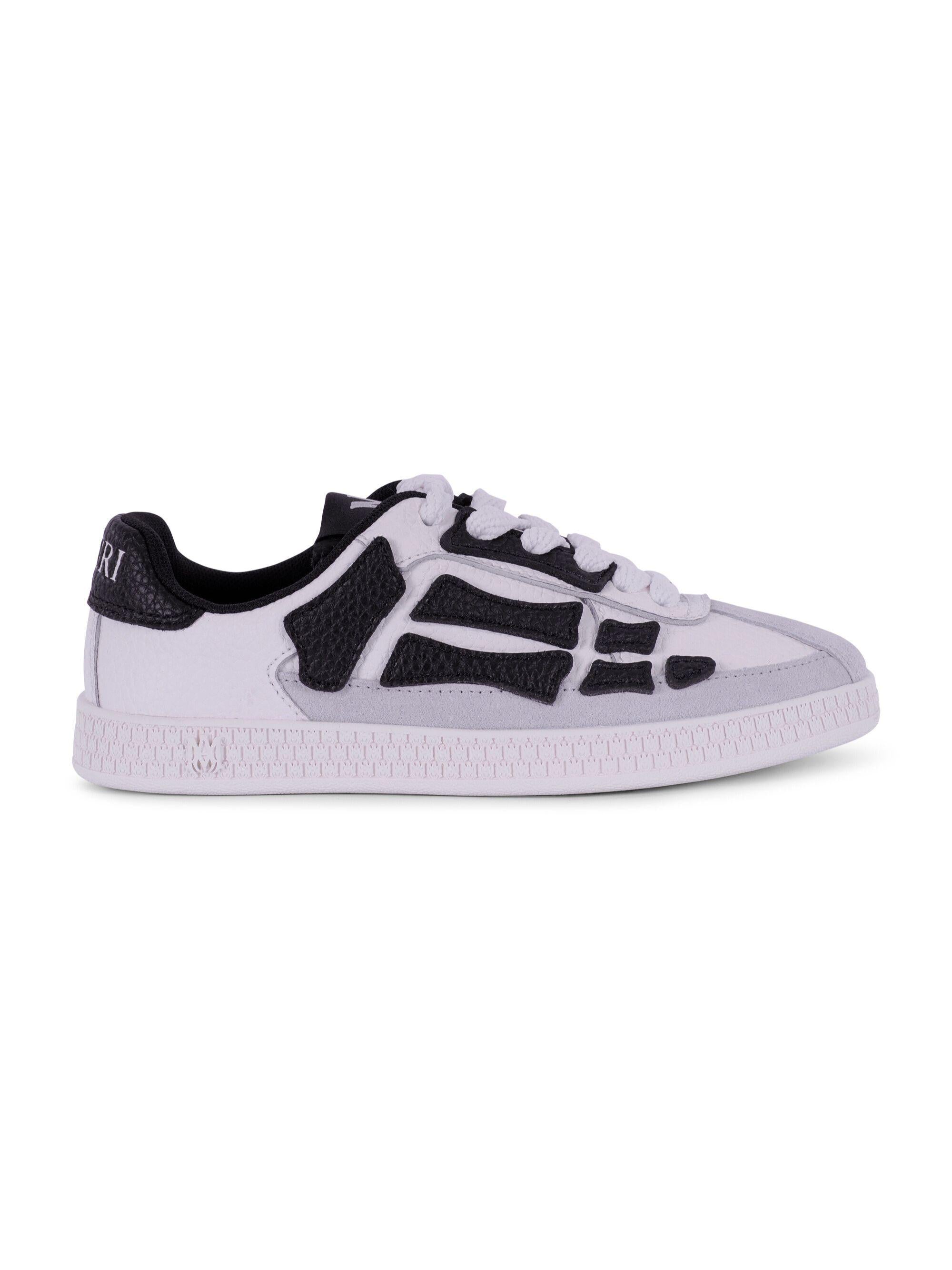 Sneakers Pacific Bones per bambino Amiri Kids bianche e nere con suola in rilievo ACSNSN1006 001 AMIRI 