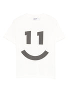 T-shirt per bambino Molo bianca con stampa grafica smile sul davanti 1S26A224 5632 MOLO 