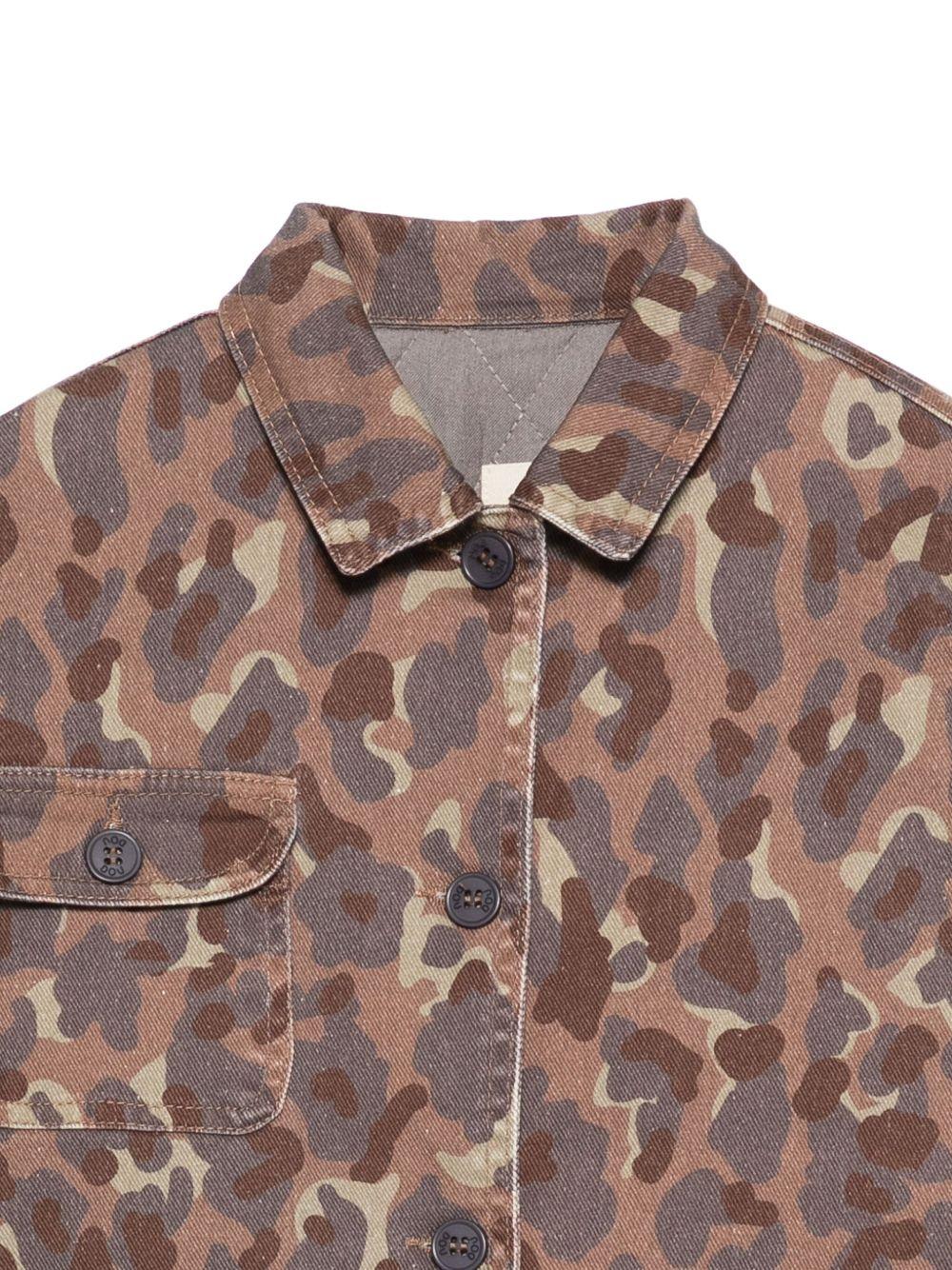 Giacca per bambino Douuod Kids marrone coon stampa camouflage DX2Q27 Z3401 334MC DOUUOD 